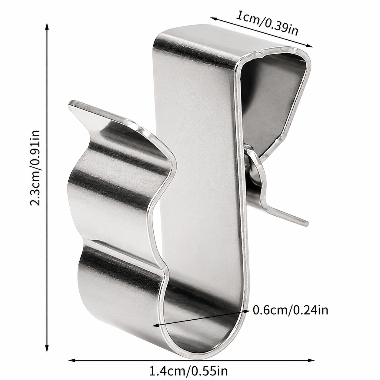 20 Clips Para 2 Cables 2.5-6mm² Acero Inoxidable