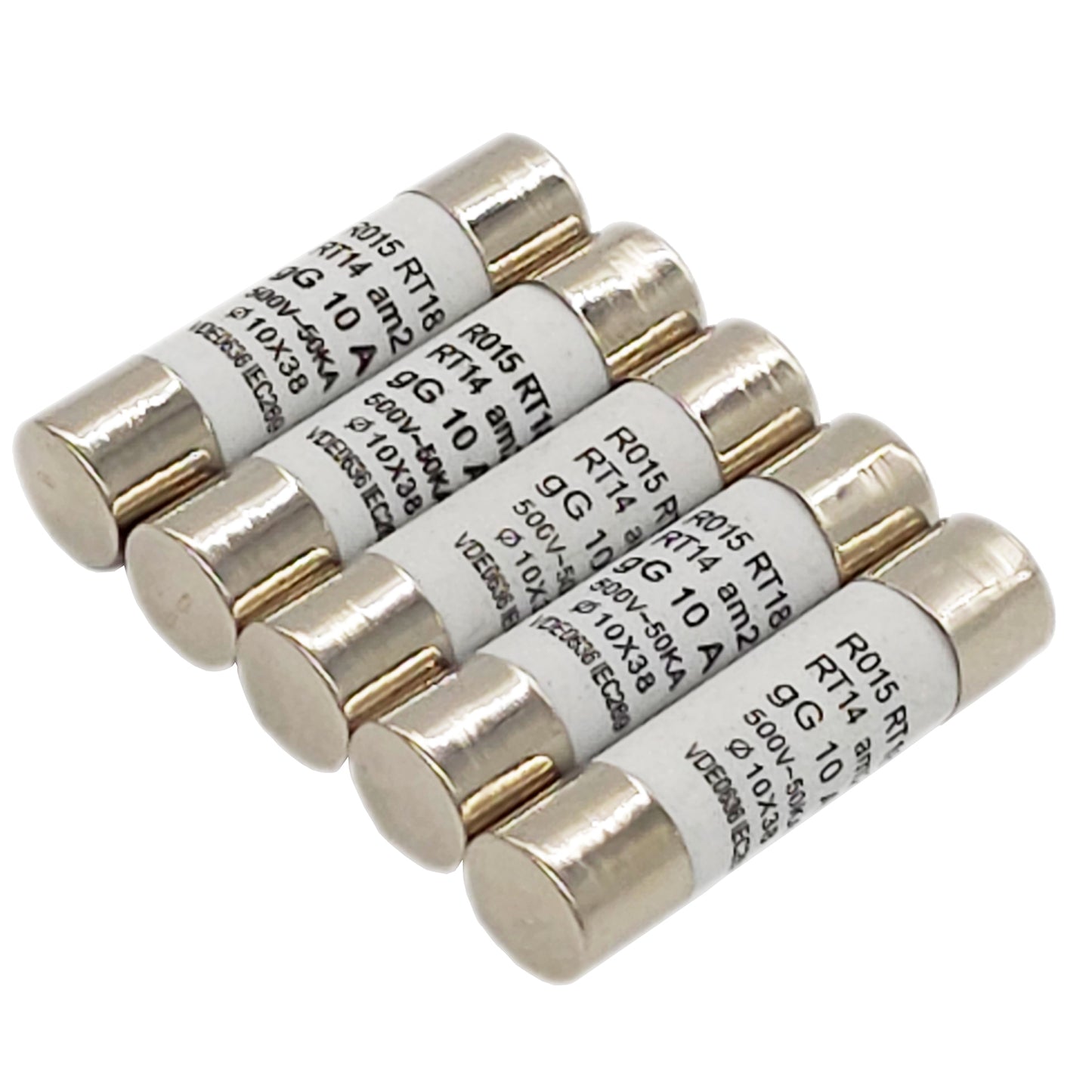 Pack 5 Fusibles 10a 10x38mm Soliot
