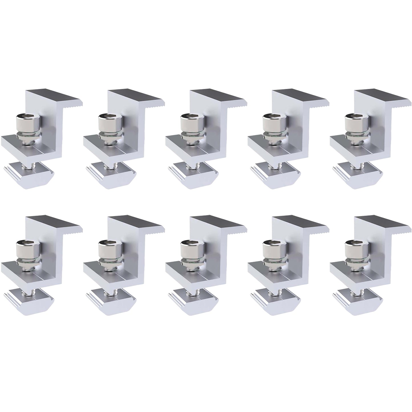 Pack 10 Abrazaderas Final Panel Solar 40mm