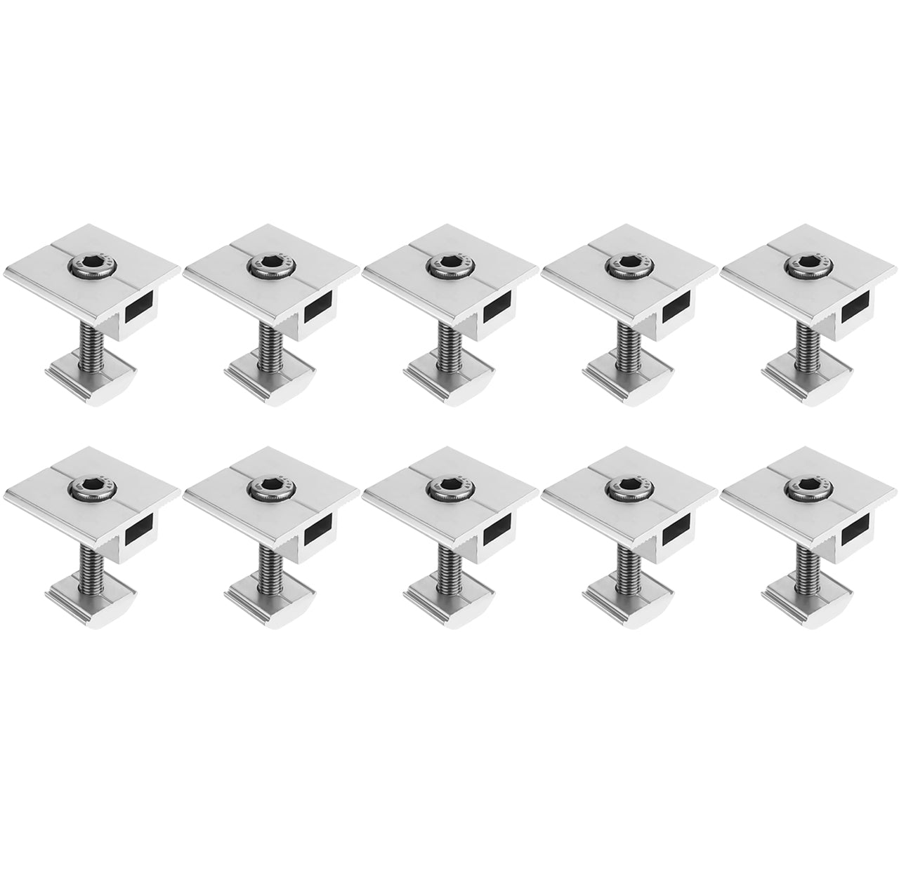 Pack 10 Abrazaderas Medio Panel Solar 40mm