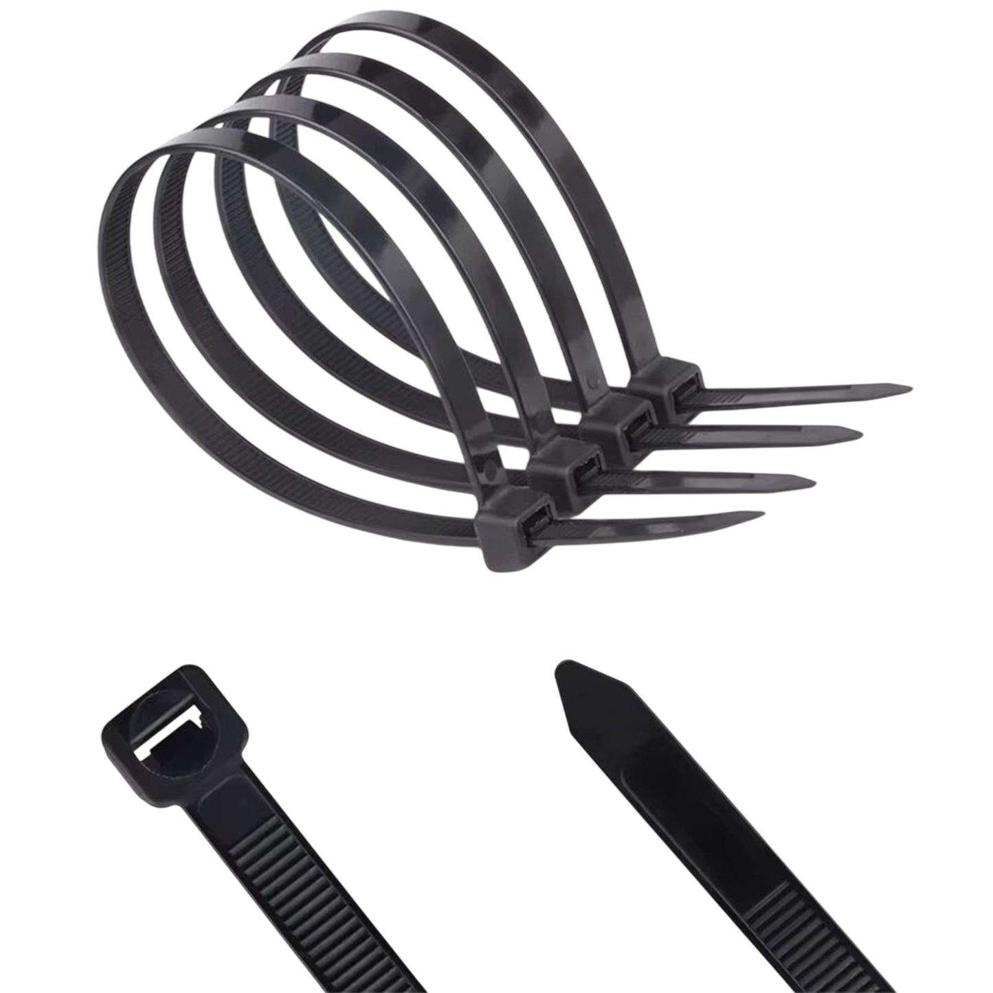 Amarra Cable Plástica 5x250mm Negro Set 100 Unidades