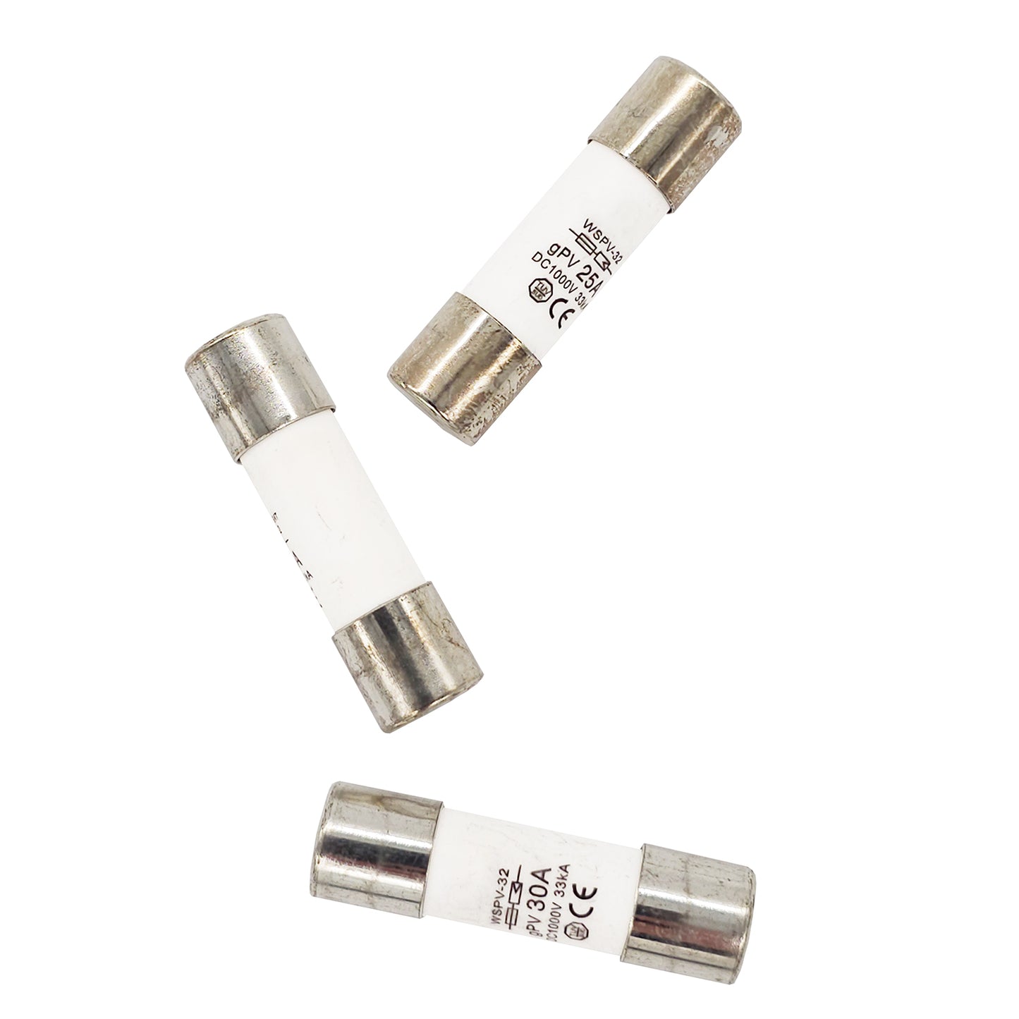 Pack 10 Fusibles 10x38mm 1000v De 10a A 30a Soliot