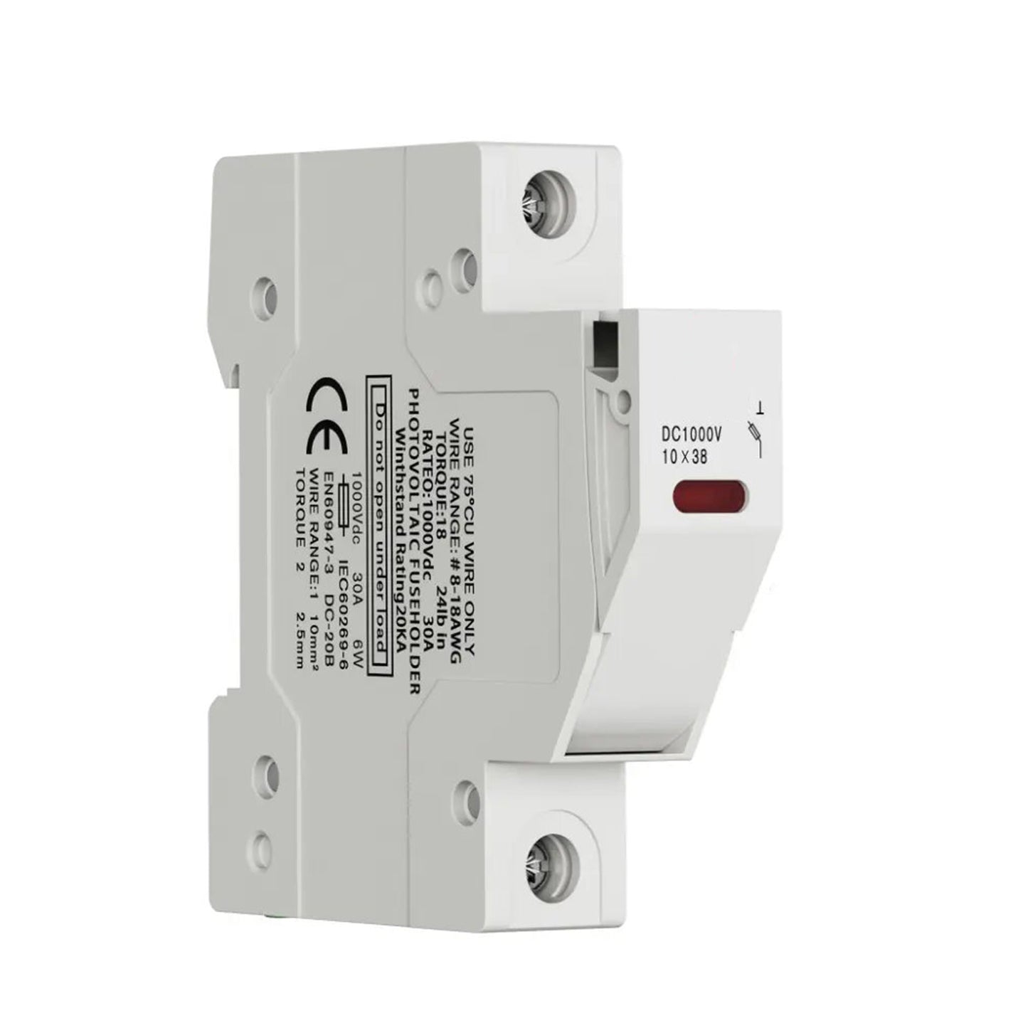 Portafusible Solar 1000v Dc 10x38mm
