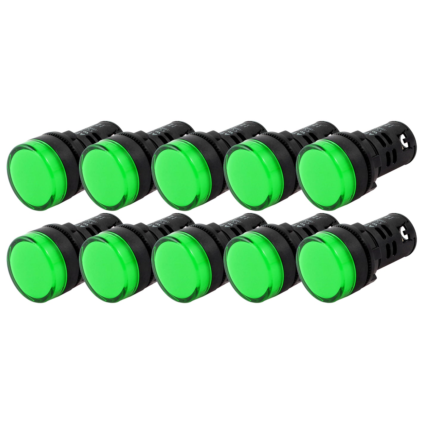 Luz Piloto Led Verde 22mm 220v Pack 10 Unidades