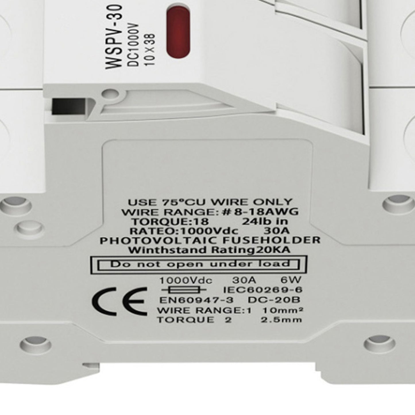 Portafusible Fotovoltaico Gpv 2 Polos 1000v 10x38mm