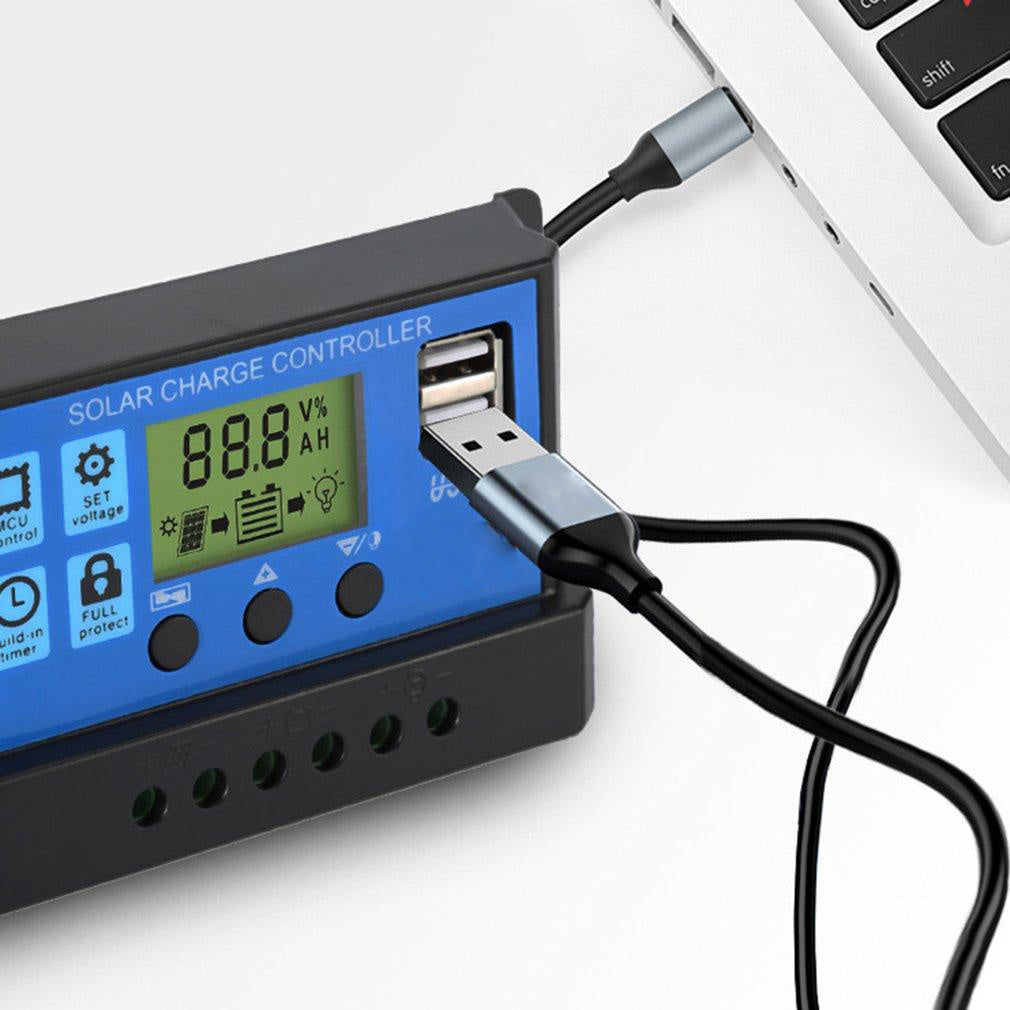 Regulador Carga Solar Digital 12v 24v 10a 2usb