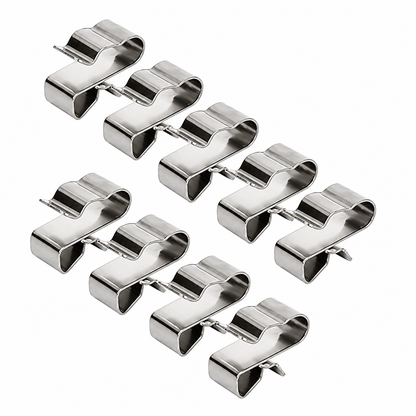 20 Clips Para 2 Cables 2.5-6mm² Acero Inoxidable