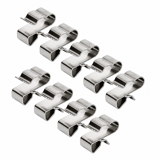 20 Clips Para 2 Cables 2.5-6mm² Acero Inoxidable