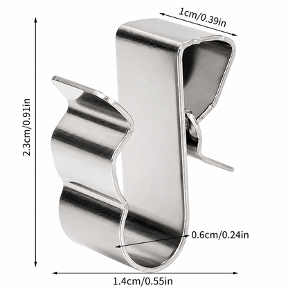 20 Clips Para 2 Cables 2.5-6mm² Acero Inoxidable