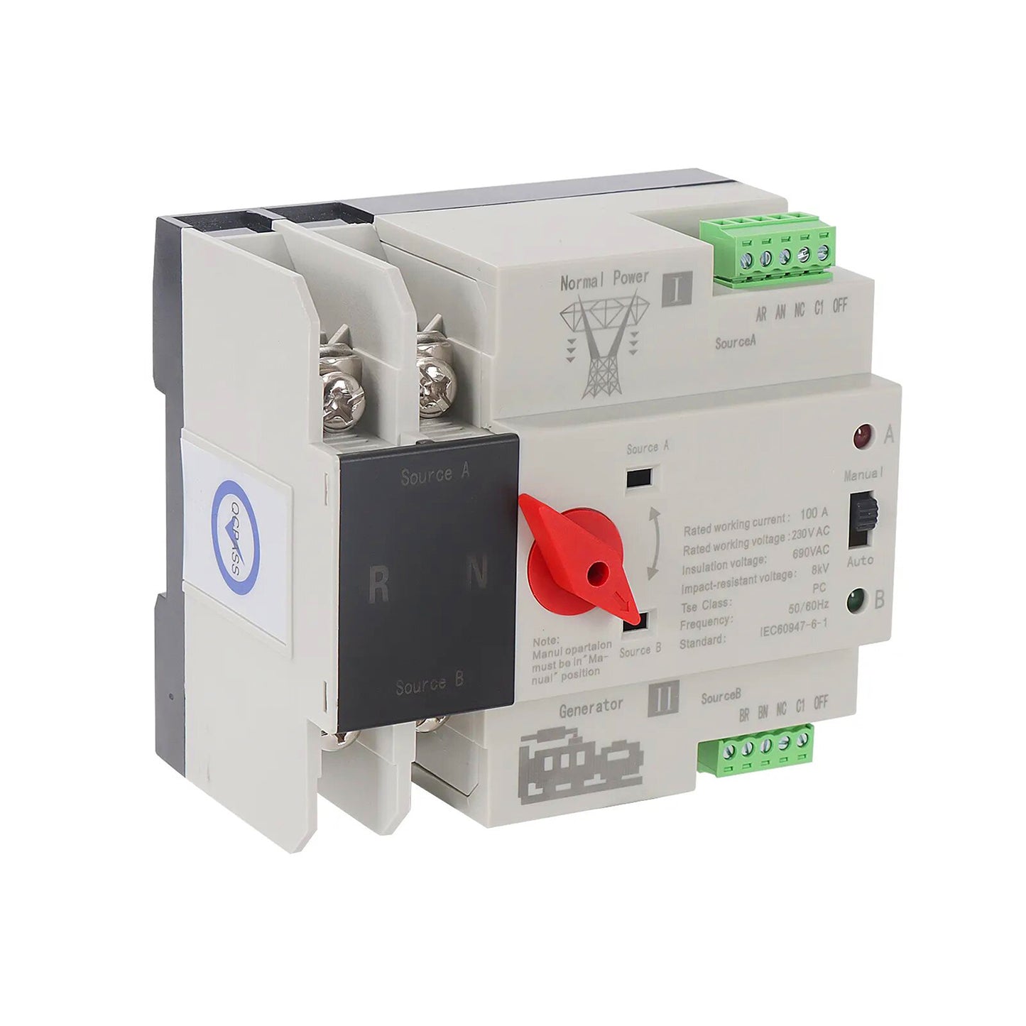 Interruptor Transferencia Automática Ats 100a 220v Generador