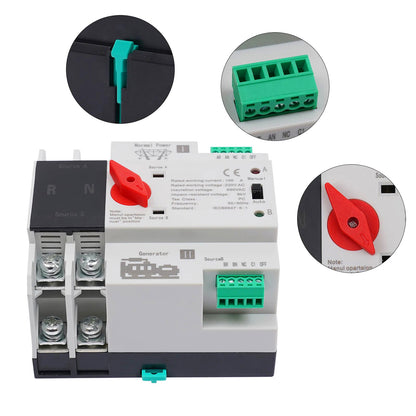 Interruptor Transferencia Automática Ats 100a 220v Generador