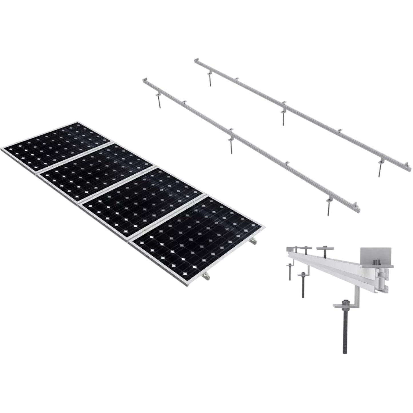 Estructura Montaje 8 Paneles Solares Fijo Soliot