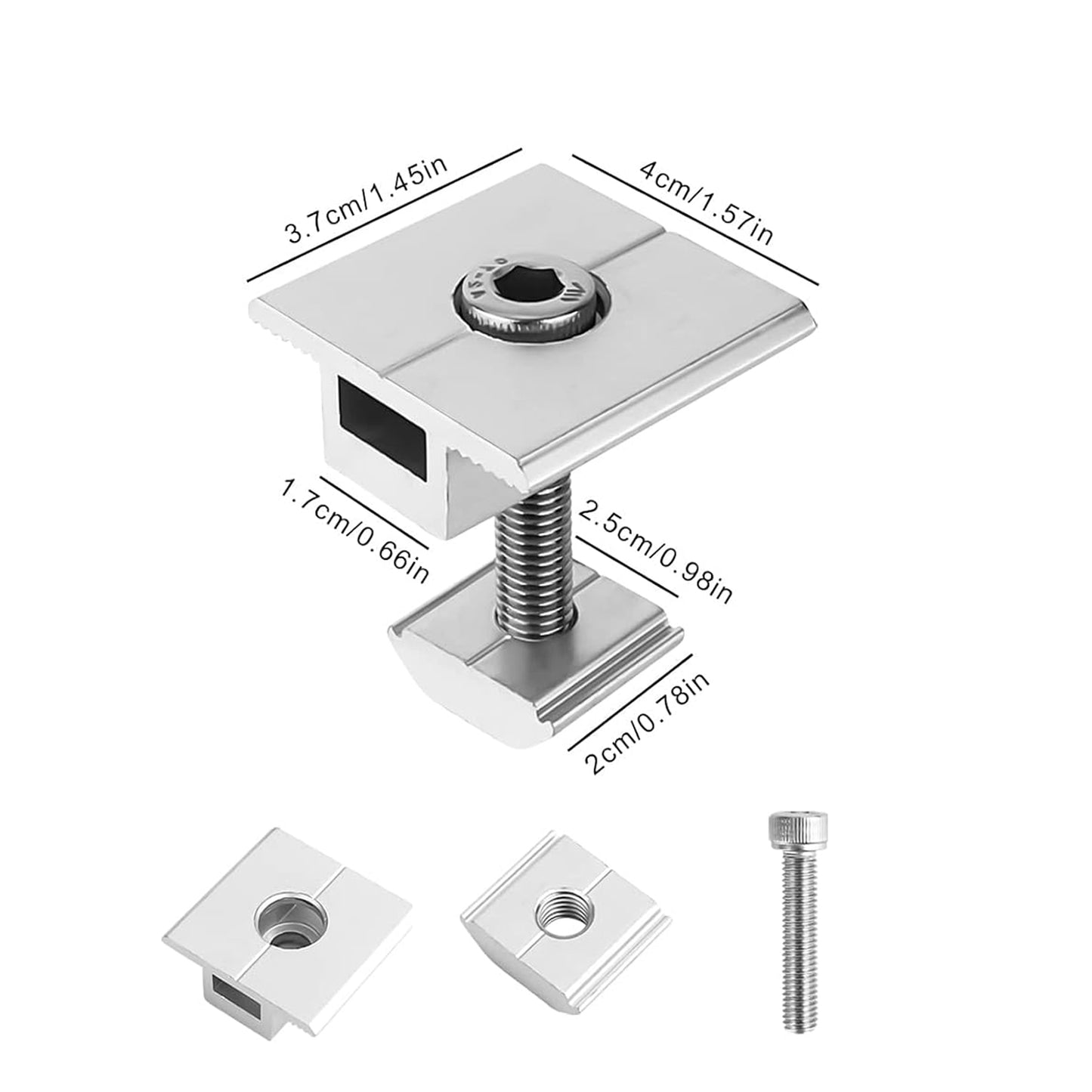 Abrazadera Medio Panel Solar 40mm