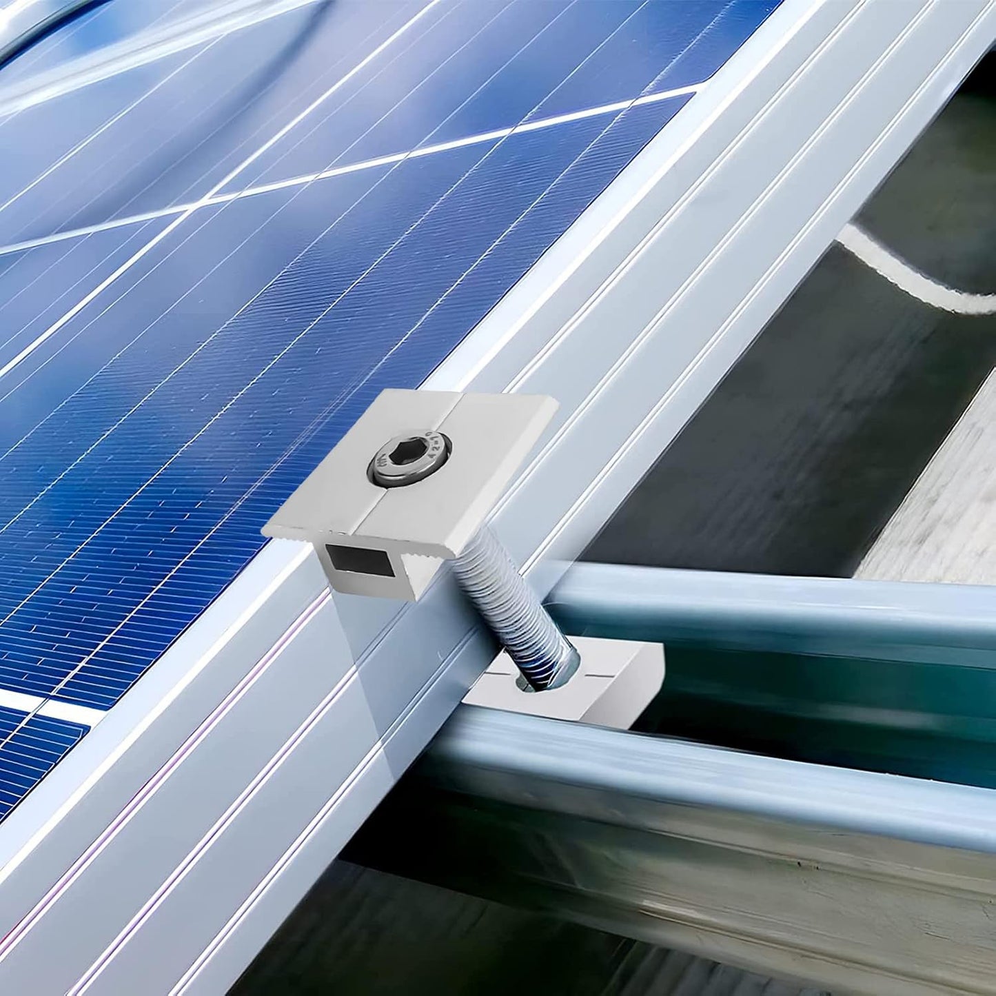 Abrazadera Medio Panel Solar 40mm