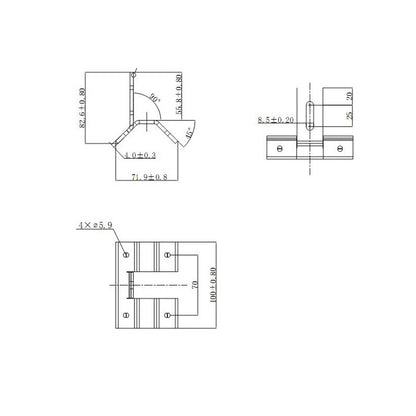Anclaje Trapezoidal Riel Vertical GRD-SS-01