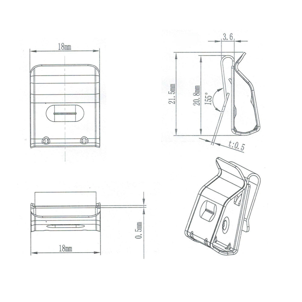 10 Clips Para Cables 2.5-6mm² Acero Inoxidable