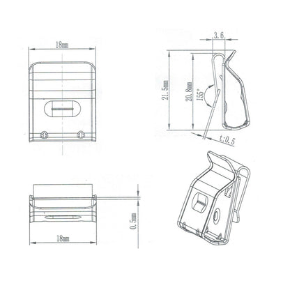 10 Clips Para Cables 2.5-6mm² Acero Inoxidable