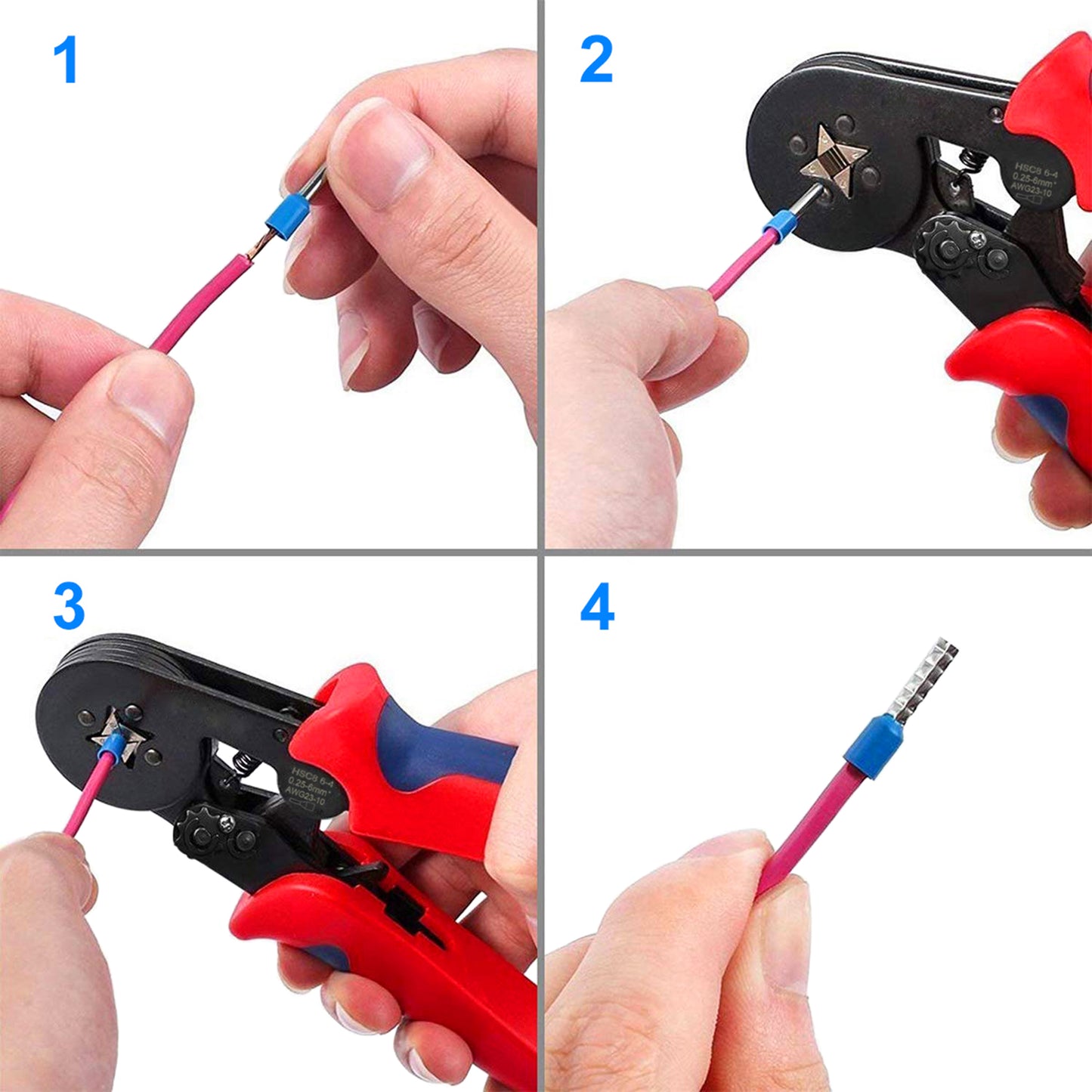 Crimpadora Alicate Prensa Ferrule 0.5 A 6mm²