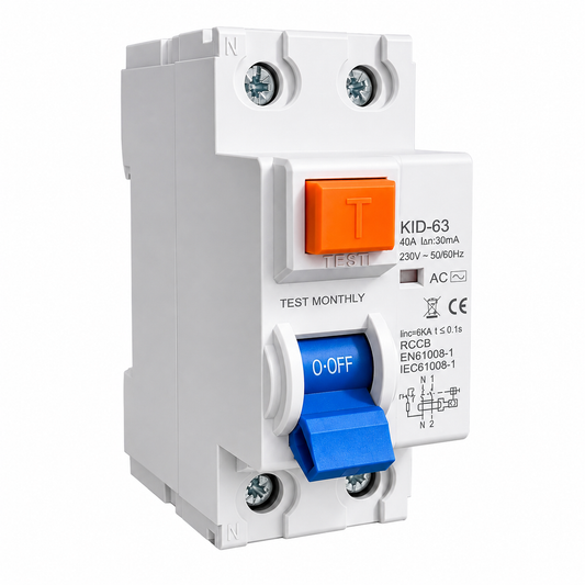 Interruptor Diferencial RCCB 2P 40A 30mA 230V AC