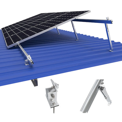 Estructura 4 Paneles Solares Techo Inclinado 20-40°