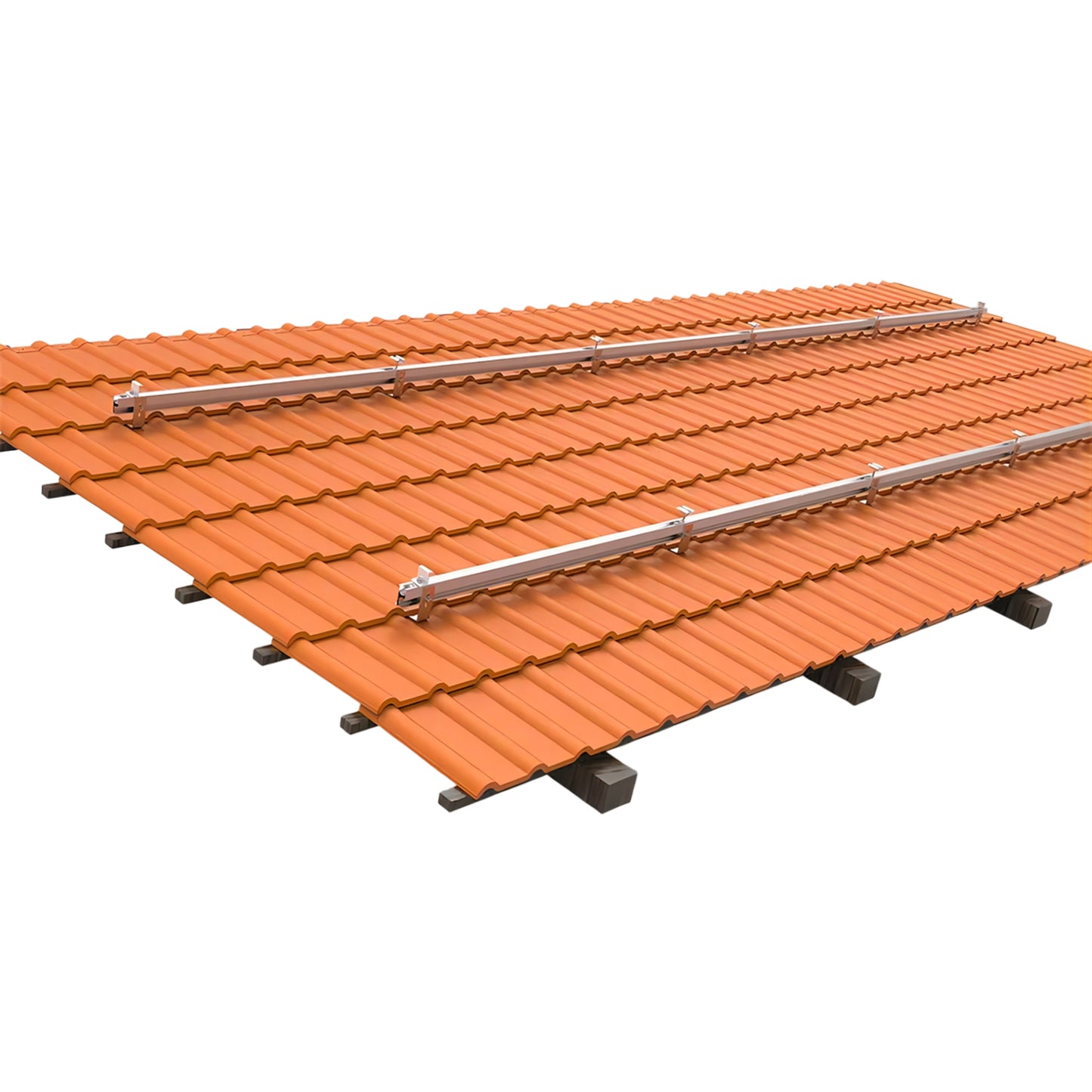 Estructura 4 Paneles Solares Techo Tejas