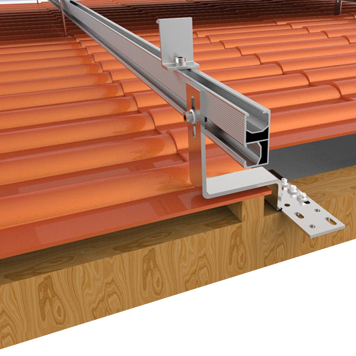 Estructura 2 Paneles Solares Techo Tejas