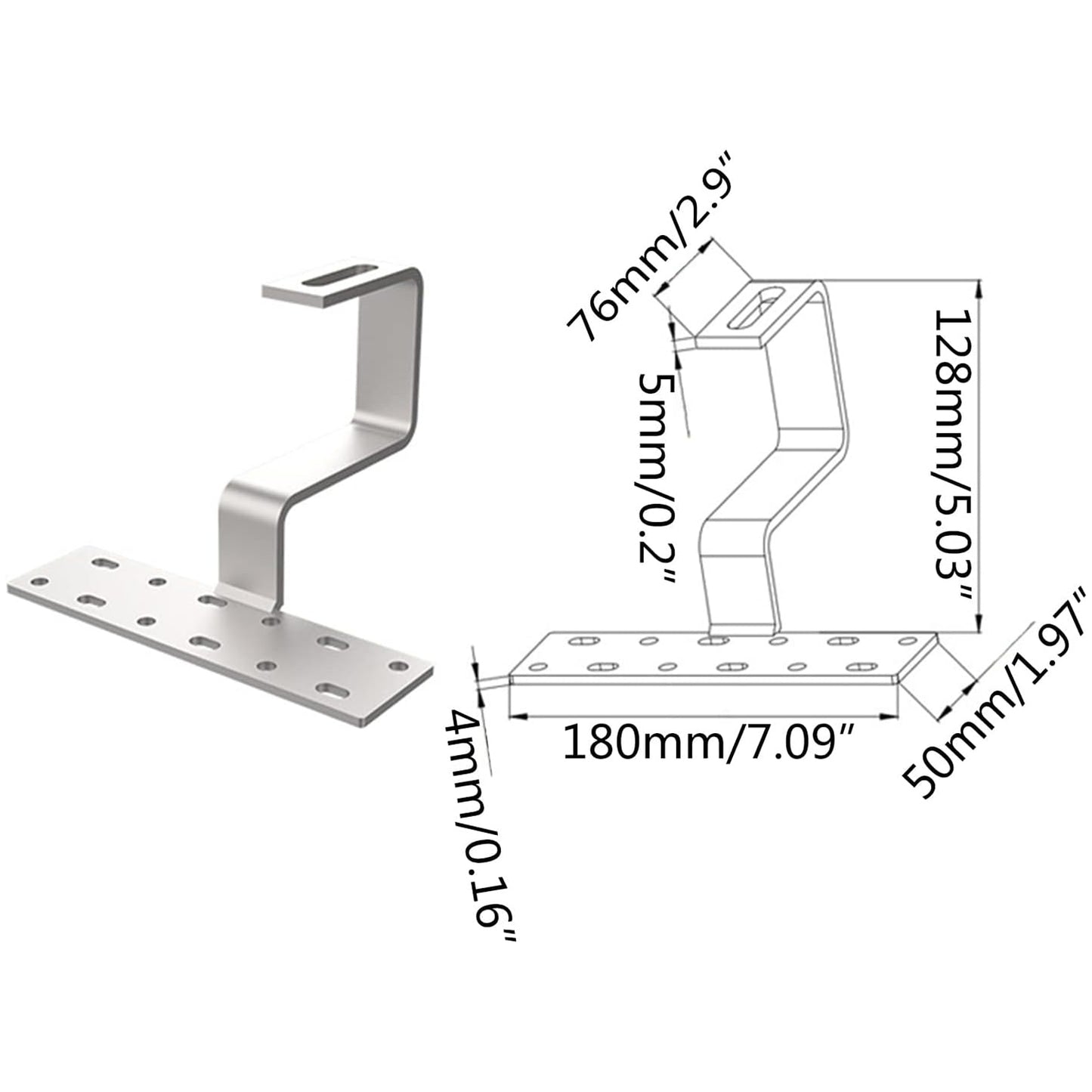 Fijación Para Techo De Tejas Tipo 2 Solar
