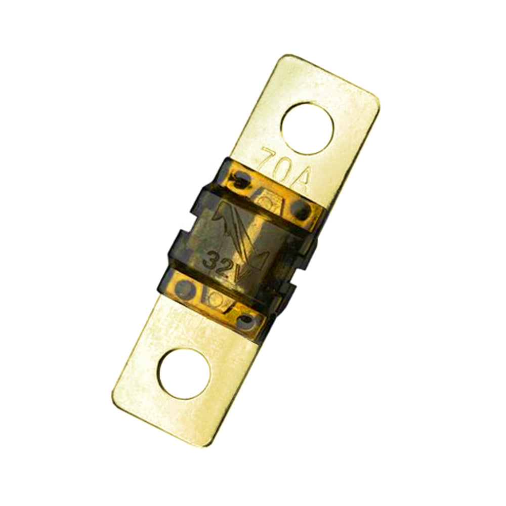 Fusible Batería 70a 32v 42x12mm Chapado Oro - Soliot