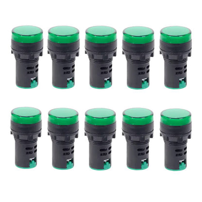 Luz Piloto Led Verde 22mm 220v Pack 10 Unidades