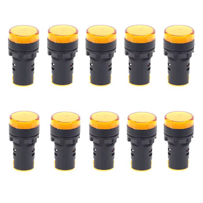 Luz Piloto Led Amarillo 22mm 220v Pack 10 Unidades