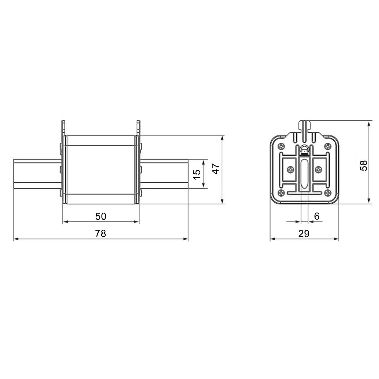 Fusible Cerámico gG NH NT00 160A 48VDC