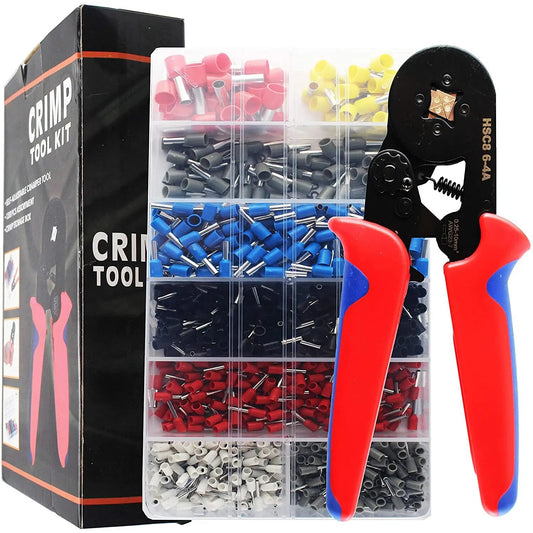 Crimpadora Alicate Prensa Ferrule + 1200 Terminales