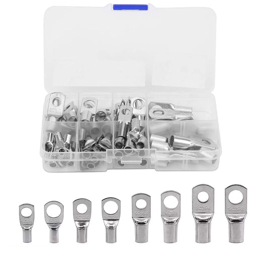Kit 60 Terminales Ojo Batería Cable Sc Con Caja