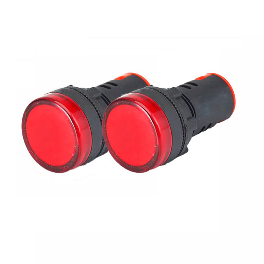 Luz Piloto Led Rojo 22mm 220v Pack 2 Unidades