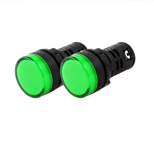 Luz Piloto Led Verde 22mm 220v Pack 2 Unidades