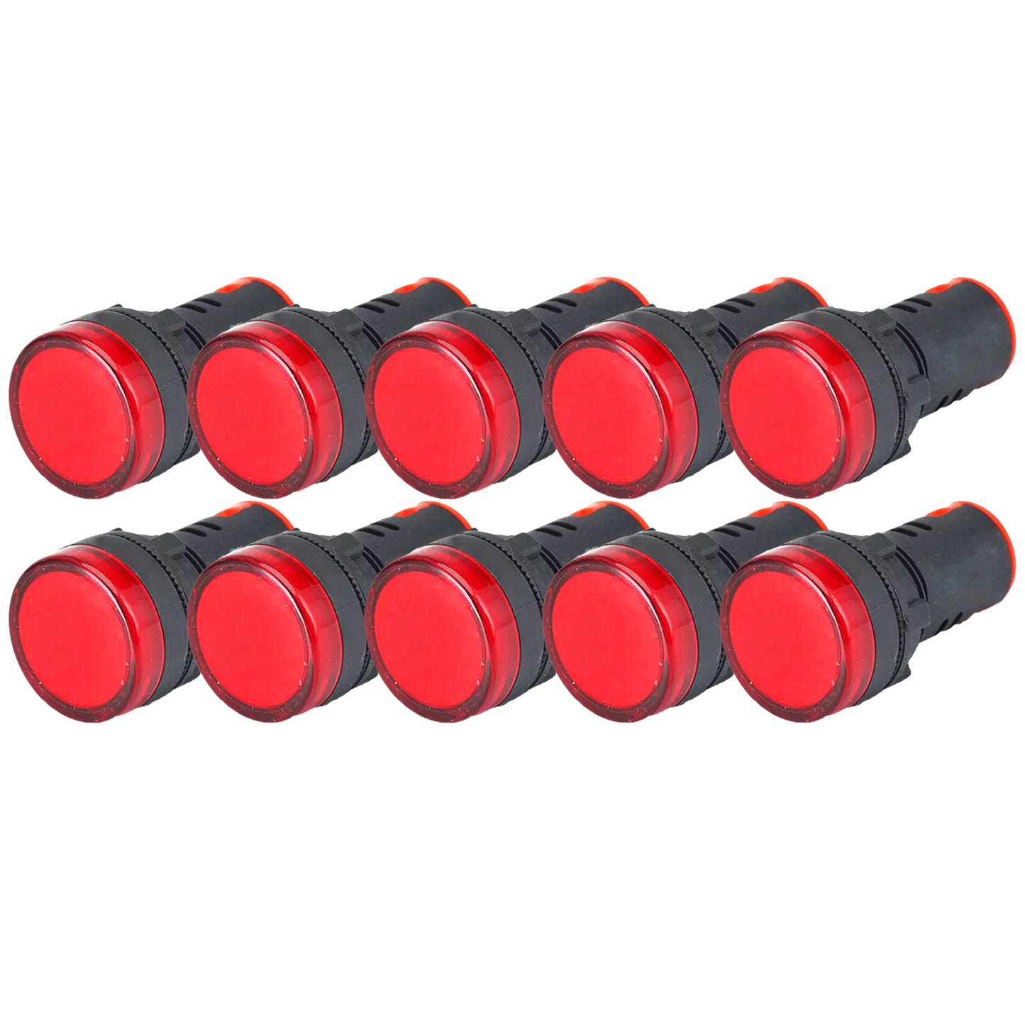 Luz Piloto Led Rojo 22mm 220v Pack 10 Unidades