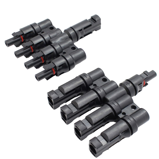 Conector Mc4 Cuádruple (4 En 1) Par Macho/hembra Solar