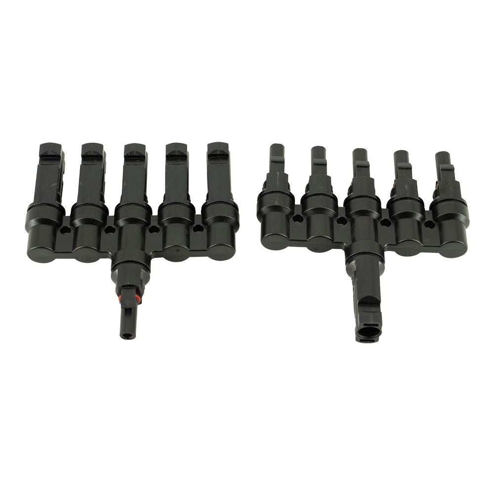 Conector Mc4 Quíntuple (5 En 1) Par Macho/hembra Solar
