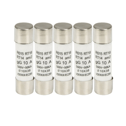 Pack 5 Fusibles 10a 10x38mm Soliot