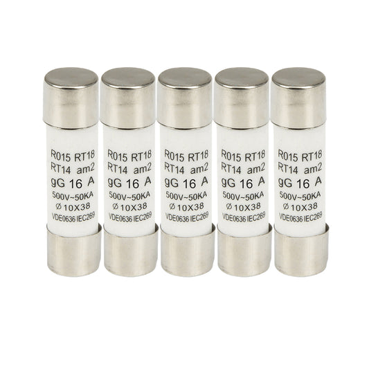 Pack 5 Fusibles 16a 10x38mm Soliot