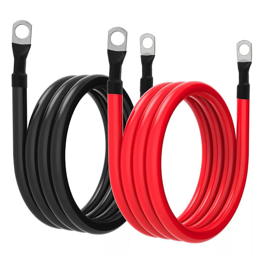 Par Cables Solar 1.5mts Sección 35mm2 Rojo Negro