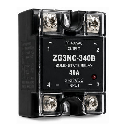 Relé Estado Solido 40A 250V 3 a 32 VDC 90 a 480 VA