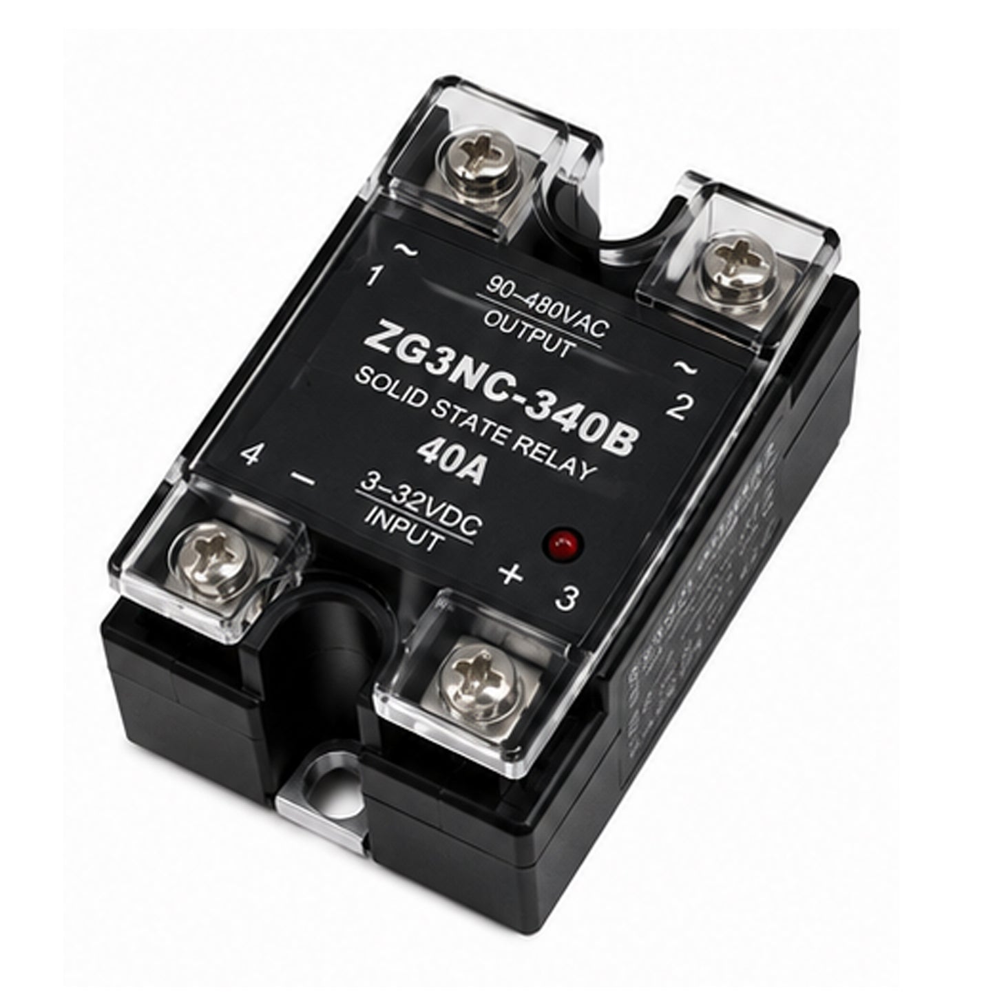 Relé Estado Solido 40A 250V 3 a 32 VDC 90 a 480 VA