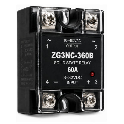 Relé Estado Solido 60A 250V 3 a 32 VDC 90 a 480 VA