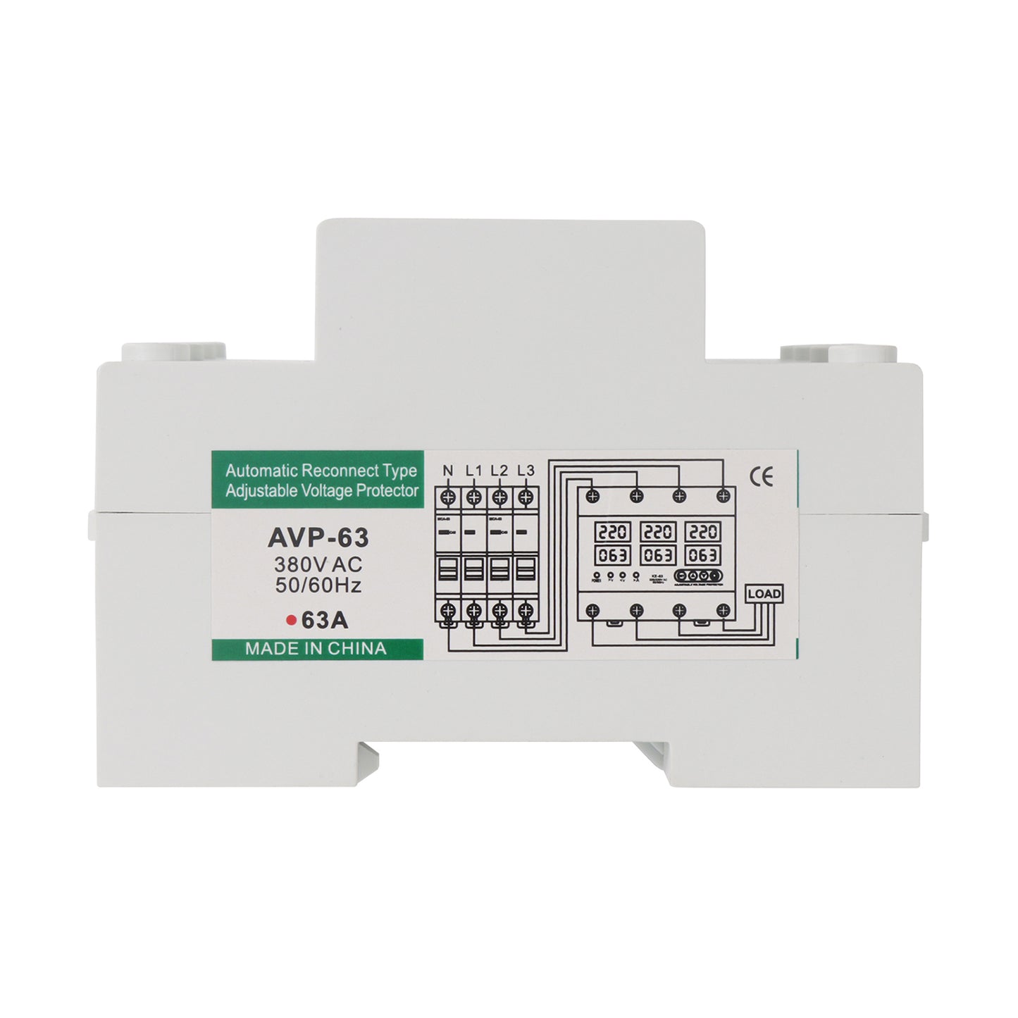 Relé Protector Trifásico 4P 380V Voltaje Ajustable