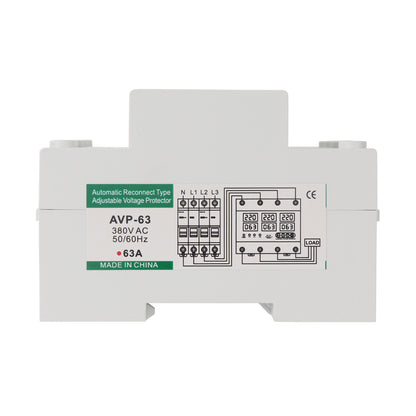 Relé Protector Trifásico 4P 380V Voltaje Ajustable