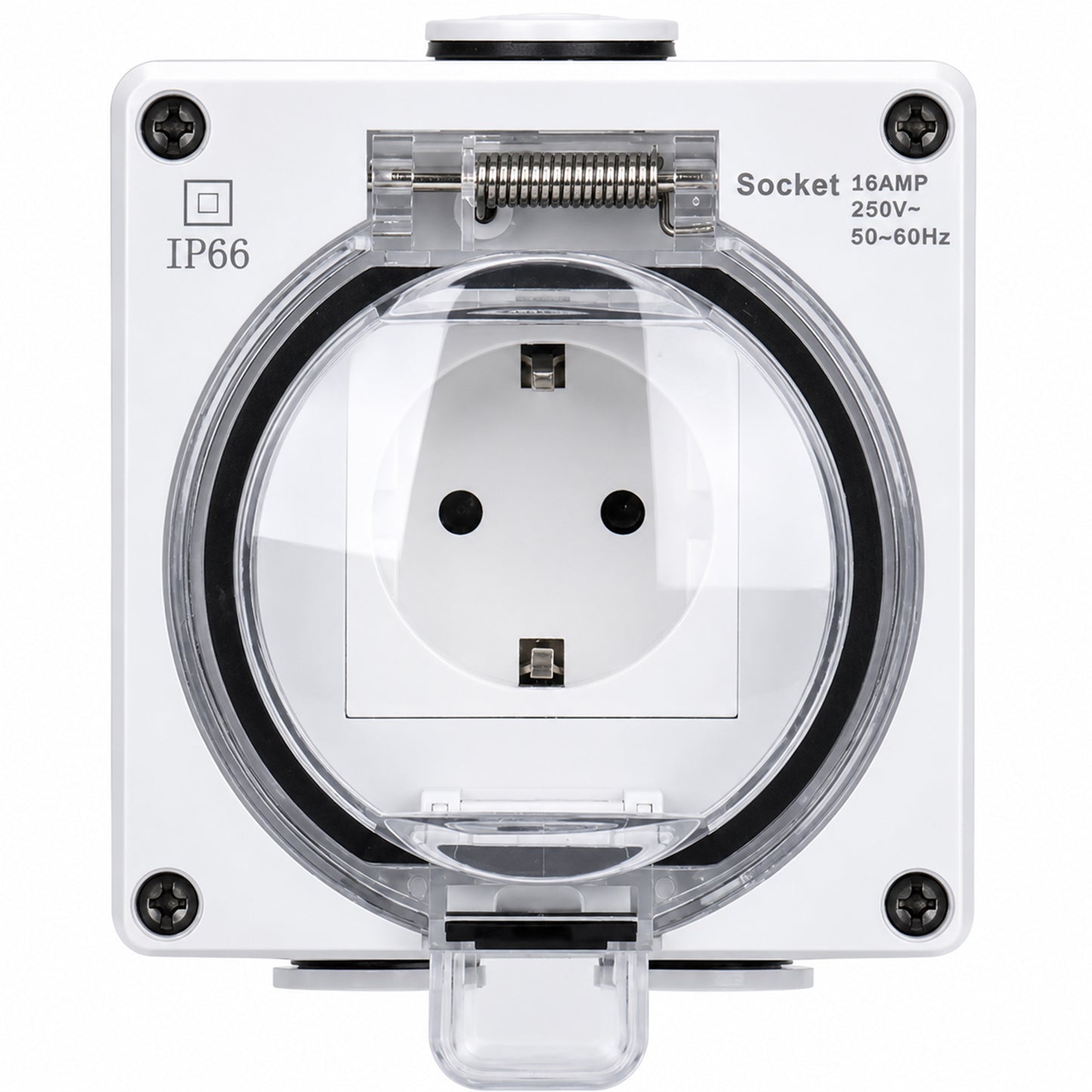 Tomacorriente Schuko Hidrobox Exterior IP66 16A 250V