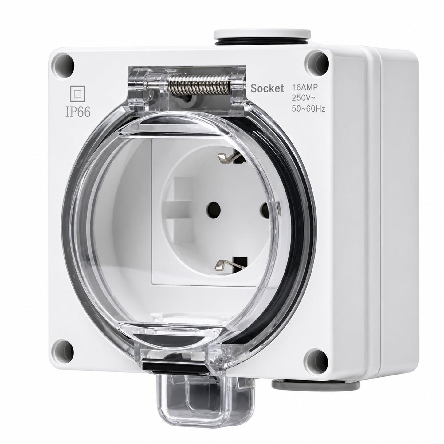 Tomacorriente Schuko Hidrobox Exterior IP66 16A 250V