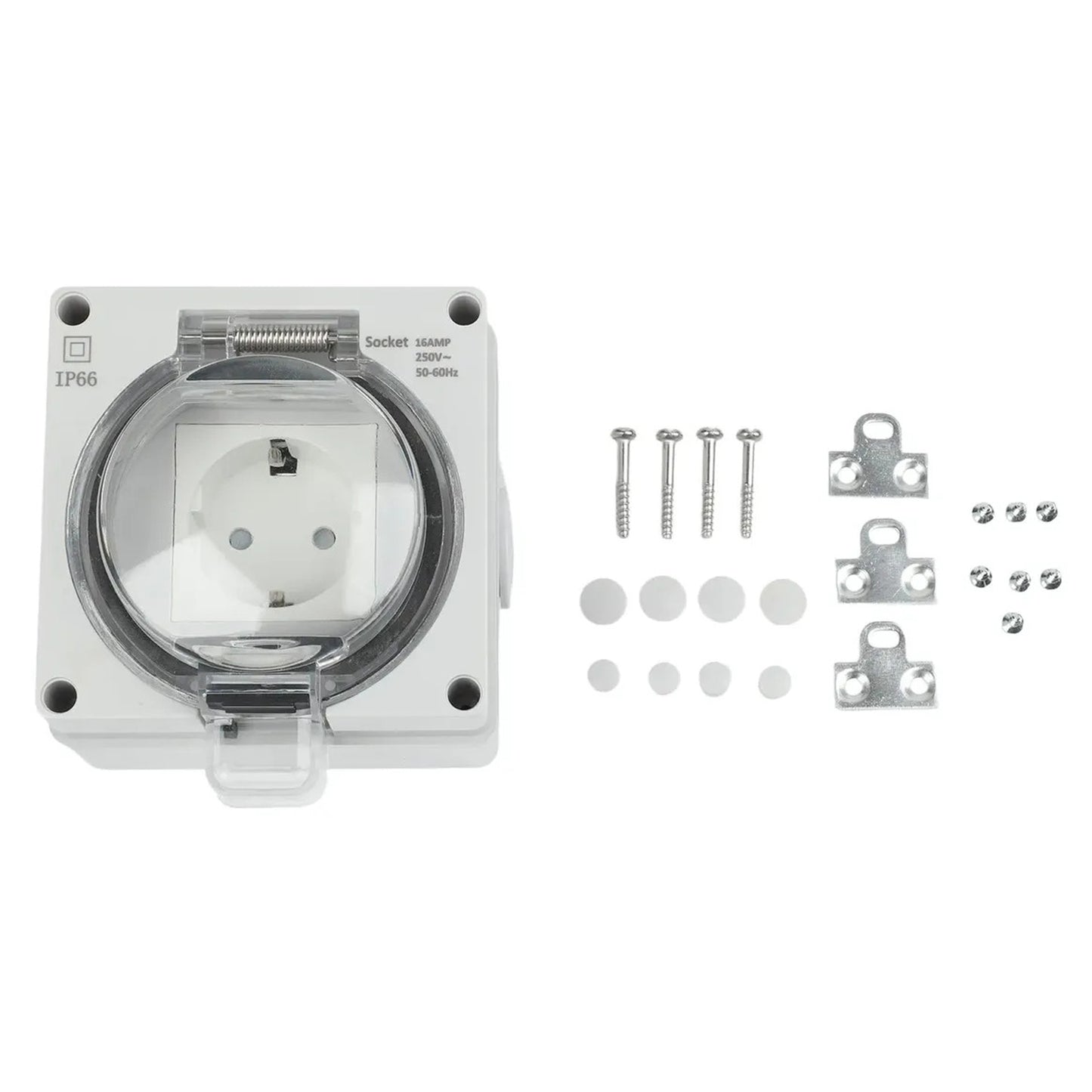Tomacorriente Schuko Hidrobox Exterior IP66 16A 250V