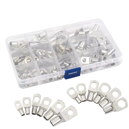 Kit 100 Terminales Ojo Batería Cable Sc Con Caja